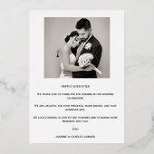 Trouwfolie dankkaart folie uitnodiging (Achterkant)