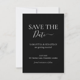 Trouwformele bewaar de datum Zwart Save The Date