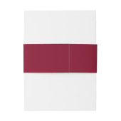Trouwformele Burgundy Set Uitnodigingen Wikkel (Achterkant Voorbeeld)