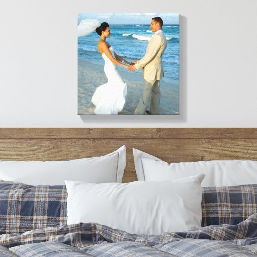 Trouwfoto 11 "x11" canvas afdruk (Insitu (Slaapkamer))