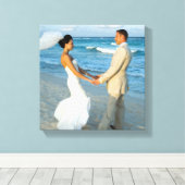 Trouwfoto 11 "x11" canvas afdruk (Insitu (Houten vloer))
