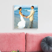 Trouwfoto 11 "x11" canvas afdruk (Insitu (Woonkamer))