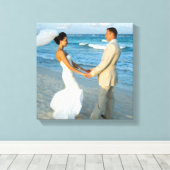 Trouwfoto 12"x12" canvas afdruk (Insitu (Houten vloer))