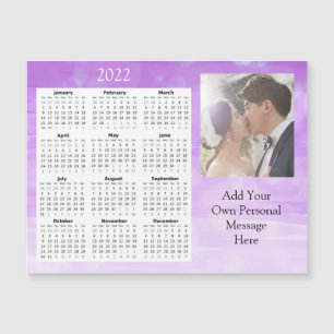 Trouwfoto 2022 Mini Kalender Magnetische Uitnodigi Uitnodiging