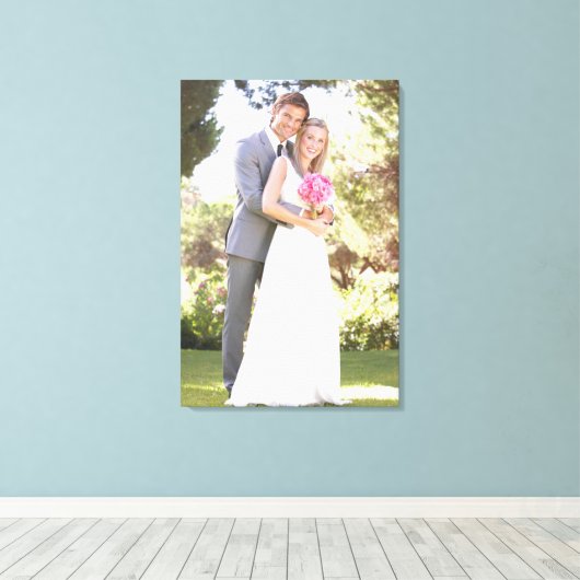 Trouwfoto [24x36] inch canvas afdruk (Insitu (Houten vloer))