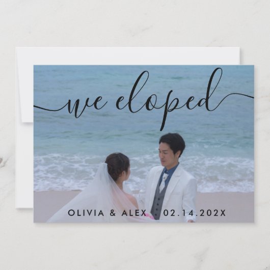 Trouwfoto  aankondiging (Voorkant)