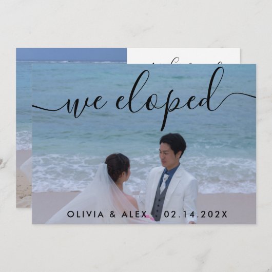 Trouwfoto  aankondiging (Voorkant / Achterkant)