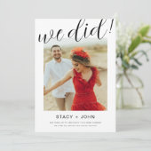 Trouwfoto Aankondiging (Staand voorkant)