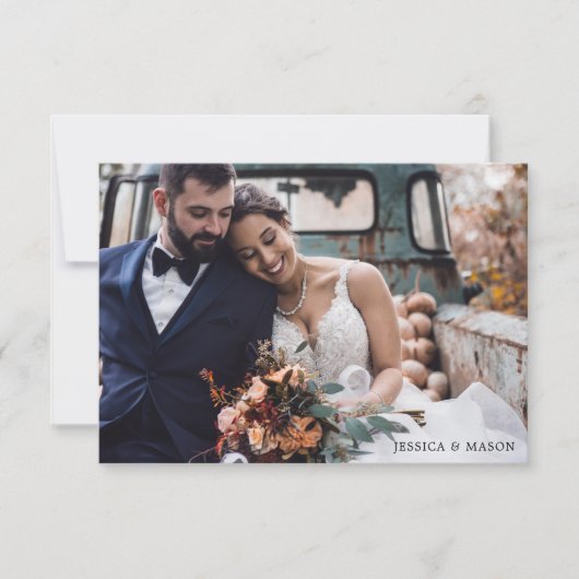 Trouwfoto Aankondiging Elopement Uitnodiging (Voorkant)