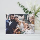 Trouwfoto Aankondiging Elopement Uitnodiging (Staand voorkant)