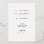 Trouwfoto-aankondiging met goud folie voor heimeli folie uitnodiging (Achterkant)