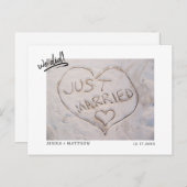 Trouwfoto-aankondiging na een elopement aankondigingskaart (Voorkant / Achterkant)