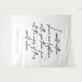 Trouwfoto-achtergrond met liefdescitaat wandkleed (Voorkant (horizontaal))