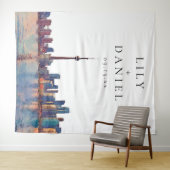 Trouwfoto-achtergrond met skyline van Toronto Wandkleed (In Situ (horizontaal))