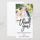 Trouwfoto Afbeelding Dank u Classy Modern Bedankkaart (Voorkant / Achterkant)