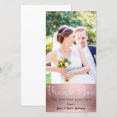 Trouwfoto Afbeelding Roze Goud Glans Bedankt (Voorkant / Achterkant)