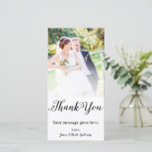 Trouwfoto Afbeelding Zwart Modern Type Bedankt (Staand voorkant)