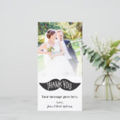 Trouwfoto Afbeelding Zwarte Snor Bedankt (Staand voorkant)