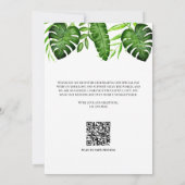 Trouwfoto Bedankt Tropisch Groen QR Code (Achterkant)