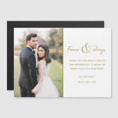 Trouwfoto Bedankt voor Altijd en Voorgoed Goud (Voorkant / Achterkant)