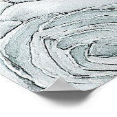 Trouwfoto Bloemig Blauw Aquarel Elegante Rozen Poster (Hoek)