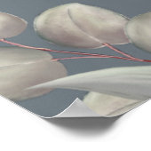 Trouwfoto Bloemige Blauwe Aquarel Elegante Rozen Poster (Hoek)