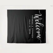 Trouwfoto booth achtergrondbanner welkom wandkleed (Voorkant (horizontaal))