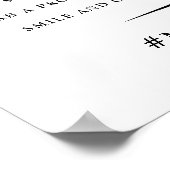 Trouwfoto booth bord 'Vintage' zwart wit Poster (Hoek)