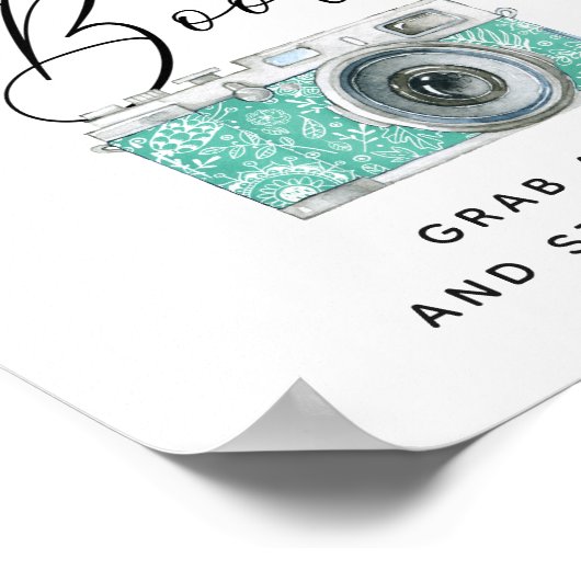 Trouwfoto Booth Sign | Elegante kalligrafie Poster (Hoek)