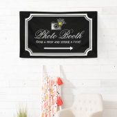 Trouwfoto booth teken banner met routebeschrijving (Insitu)