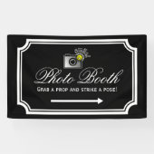 Trouwfoto booth teken banner met routebeschrijving (Horizontaal)