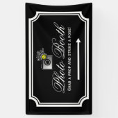 Trouwfoto booth teken banner met routebeschrijving (Verticaal)