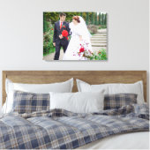 Trouwfoto Bruid & Bruidegom Voeg datum namen toe Canvas Afdruk (Insitu (Slaapkamer))