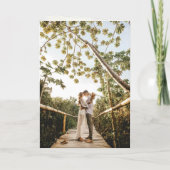 Trouwfoto Bruid en Bruidegom Dankkaart Programma (Achterkant)