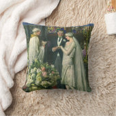 Trouwfoto bruid en bruidegom met Menorah Kussen (Deken)