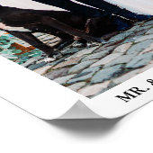 Trouwfoto Bruid en Bruidegom Poster (Hoek)