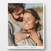 Trouwfoto Bruidspaar Herinneringen Easel Fotoplaat (Voorkant)