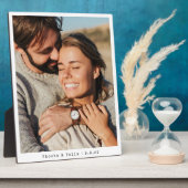 Trouwfoto Bruidspaar Herinneringen Easel Fotoplaat (Zijkant)