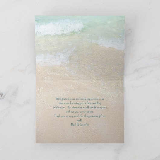 Trouwfoto Brushstroke Sjabloon Dank u kaarten (Binnen)