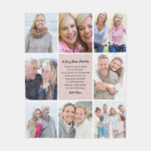 Trouwfoto-collage condoleancegeschenk fleece deken (Voorkant)