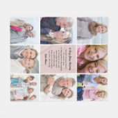 Trouwfoto-collage condoleancegeschenk fleece deken (Voorkant (Horizontaal))