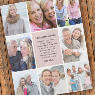 Trouwfoto-collage condoleancegeschenk fleece deken