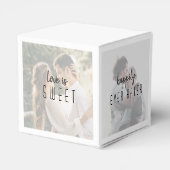 Trouwfoto Collage Favor Dozen Bedankdoosjes (Achterkant)