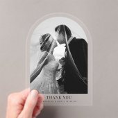 Trouwfoto Dank je wel Arch Acryl Uitnodigingen (Insitu (Draagbaar))