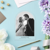 Trouwfoto Dank je wel Arch Acryl Uitnodigingen (Insitu (Huwelijk))