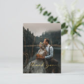 Trouwfoto Dank je wel briefkaart (Staand voorkant)