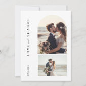 Trouwfoto Dank je wel kaart | Boho Arch Foto (Voorkant)