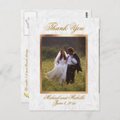  trouwfoto Dank u Briefkaart (Voorkant / Achterkant)
