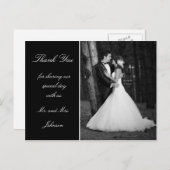 Trouwfoto dank u briefkaart (Voorkant / Achterkant)