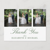 Trouwfoto Dank u Elegant Modern Briefkaart (Voorkant)